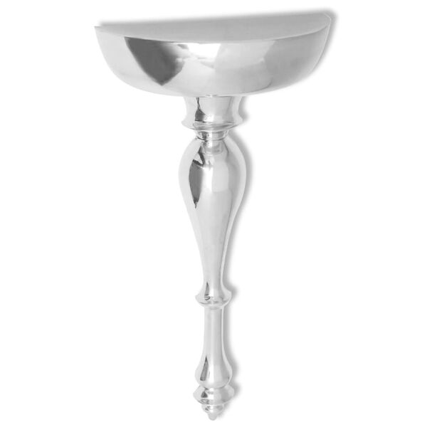 vidaXL Wandkonsole Regal/Ablage Silbern 35x17x81cm Aluminium