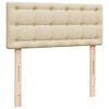 vidaXL Boxspringbett mit Matratze Creme 120x190 cm Stoff