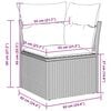 vidaXL Gartensofa-set mit Kissen 6 pcs Grau Poly-Rattan
