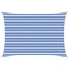 vidaXL Sonnensegel Blau und Wei&szlig; 3,5 x 4,5 m HDPE