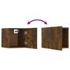 vidaXL TV-Wandschrank-Set R&auml;uchereiche Holzwerkstoff