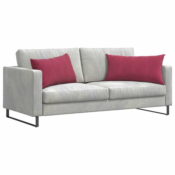 vidaXL Sofakissen 2 St&uuml;ck Weinrot 80 x 40 cm Cordstoff