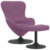 vidaXL Eierstuhl mit Fu&szlig;hocker Lila 63 x 73 x 90 cm Samt