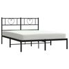 vidaXL Bettgestell mit Kopfteil Metall Schwarz 160x200 cm