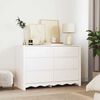 vidaXL Kommode Drammen Wei&szlig; 111 x 43 x 73,5 cm Massivholz Kiefer