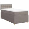 vidaXL Boxspringbett mit Matratze Taupe 90x200 cm Stoff