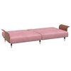 vidaXL Schlafsofa mit Getränkehaltern Rosa Samt