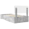 vidaXL Bettrahmen mit Kopfteil Beton Grau 70 x 190 cm Holzwerkstoff