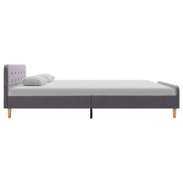 vidaXL Bettgestell Hellgrau Stoff 160x200 cm