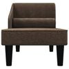 vidaXL Chaiselongue mit Nackenrolle Dunkelbraun Stoff