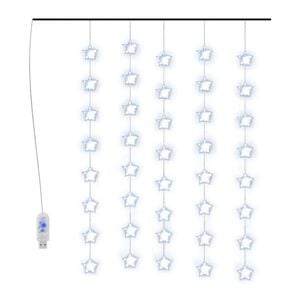 vidaXL LED Sternenvorhang Lichterkette 200 LED Blau 8 Funktionen