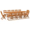 vidaXL 13-tlg. Garten-Essgruppe 280x90x75 cm Massivholz Akazie