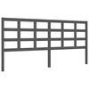 vidaXL Massivholzbett mit Kopfteil Grau 200x200 cm