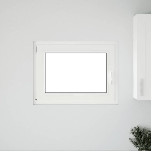 vidaXL Kellerfenster "RISOR" 80x50 cm Drehkipp DIN Links Anthrazit