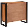 vidaXL Sideboard mit T&uuml;ren Braun Massivholz Akazie und Metall