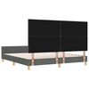 vidaXL Bettgestell mit Kopfteil Dunkelgrau 180 x 200 cm Stoff