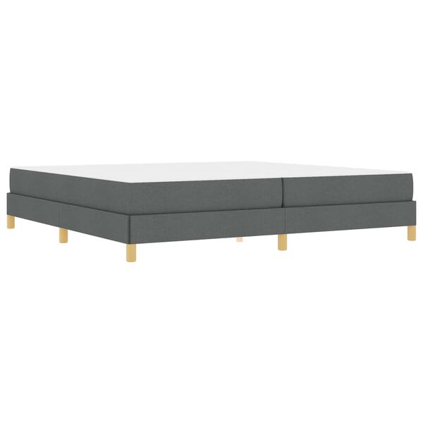 vidaXL Boxspringbett mit Matratze Dunkelgrau 200 x 200 cm Stoff