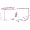 vidaXL Badezimmerschrank-Set mit Regal 3 pcs Altholz Holzwerkstoff