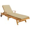 vidaXL Sonnenliege 100% Polyester mit solidem Teak