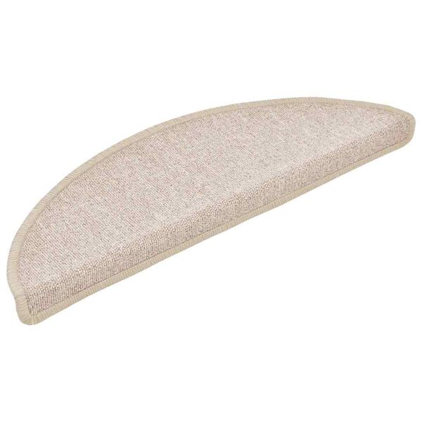 vidaXL Stufenmatten 30 Stk. 56x17x3 cm Taupe Halbrund