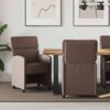 vidaXL Esszimmerst&uuml;hle mit Rollen 2 pcs Braun 58 x 65 x 98 cm