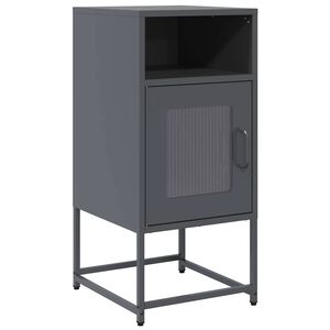 vidaXL Nachttisch Anthrazit 36x39x78 cm Kaltgewalzter Stahl