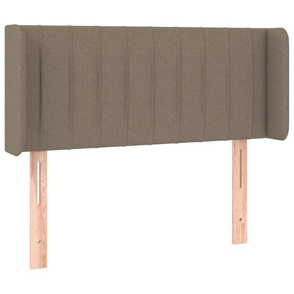 vidaXL LED Kopfteil Taupe 103x16x78/88 cm Stoff