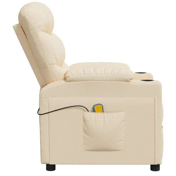 vidaXL Massagesessel Creme Stoff
