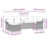 vidaXL Gartensofa-set mit Speicher 6 pcs Grau Poly-Rattan