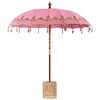 vidaXL Balinesischer Sonnenschirm mit Sockel Rosa &Oslash; 210-220 cm