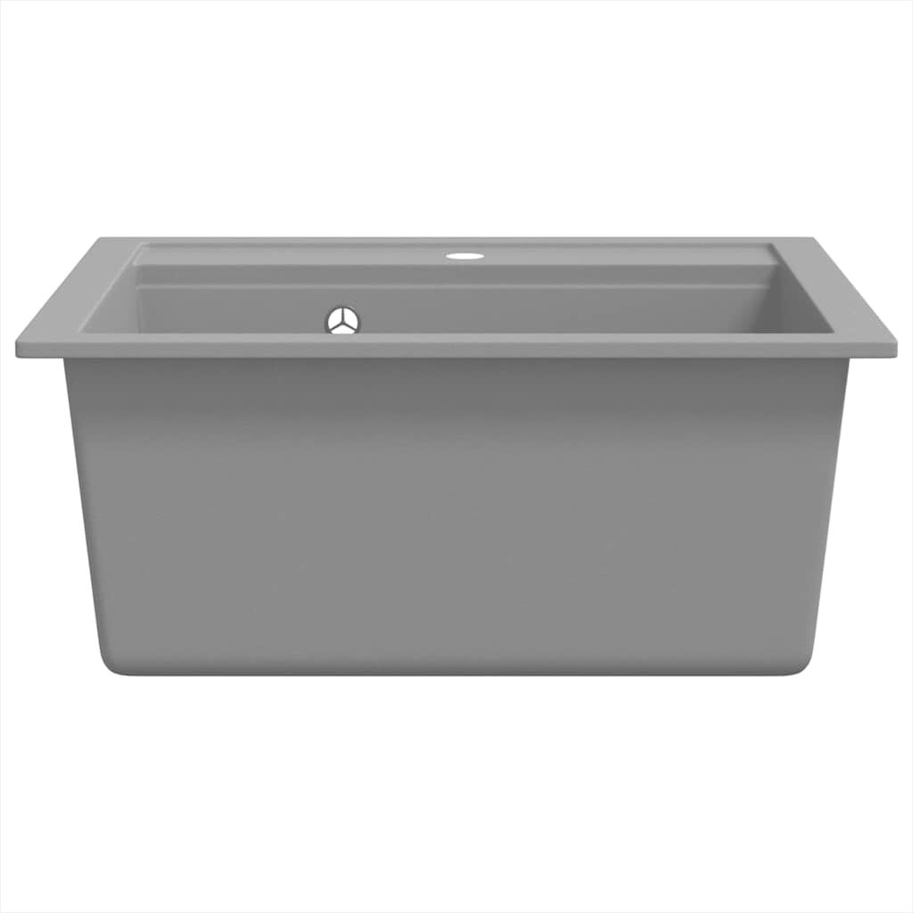 Donsdey 33 Zoll Granit-Küchenspüle – Unterbau-Einzelbecken Aus Quarz-Verbundwerkstoff, Weiß, 83,8 X 48,3 Cm