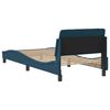 vidaXL Bettgestell mit Kopfteil "Dover" Blau 90x200 cm Samt