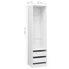vidaXL Kleiderschrank mit Schubladen Hochglanz-Wei&szlig; 50x50x200 cm