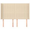 vidaXL Kopfteil mit Ohren Creme 147x16x118/128 cm Stoff