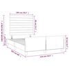 vidaXL Bettgestell ohne Matratze Dunkelgrau 120x200 cm Stoff