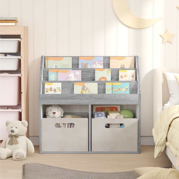 vidaXL Kinderregal Graues Sonoma 72,5 x 29,5 x 69 cm Holzwerkstoff