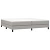 vidaXL Boxspringbett mit Matratze Hellgrau 200x200 cm Stoff