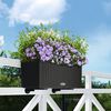 LECHUZA Pflanzgef&auml;&szlig; BALCONERA Cottage 50 ALL-IN-ONE Granitgrau
