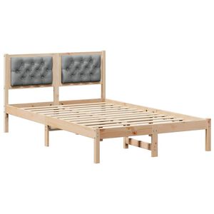 vidaXL Bettrahmen Hellgrau 120 x 200 cm Massives Kiefernholz