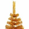 vidaXL Weihnachtsbaum mit 300 LEDs mit St&auml;nder Gold 180 cm PET