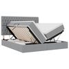 vidaXL LED-Speicherbett mit Matratze Hellgrau 180 x 200 cm Stoff