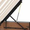 vidaXL Bett mit Stauraum und LED Hellgrau 120 x 190 cm Polyester