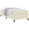 vidaXL Bettrahmen mit Matratze Creme 80 x 200 cm Stoff