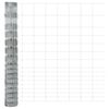vidaXL Zaun mit Pfosten Silber 1,2 x 25 m Stahl