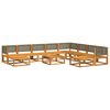 vidaXL 11-tlg. Gartensofa-Set mit Kissen Holz Akazie & Rattan