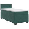 vidaXL Boxspringbett mit Matratze Dunkelgr&uuml;n 90 x 200 cm Samt