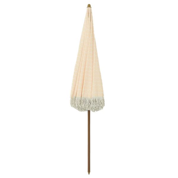 vidaXL Strandparasol Gelb und Wei&szlig; 205 x 205 x 210 cm