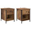 vidaXL Nachttisch 2 stk. Altholz 40 x 42 x 50 cm Holzwerkstoff