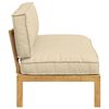 vidaXL Sofa Set mit Kissen Beige 120 x 80 x 69 cm Massivholz Akazie