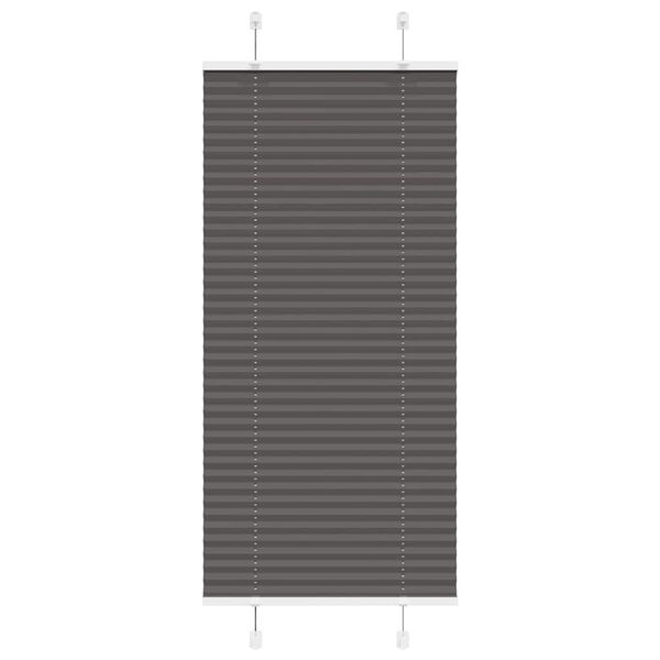 vidaXL Plissee Schwarz 65x100 cm Stoffbreite 64,4 cm Polyester
